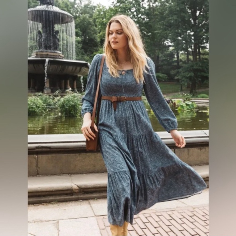 Blue ABLE Peasant Dress